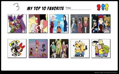 My Top 10 Favorite Trios Meme By Stellarfairy On Deviantart