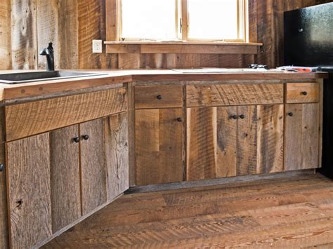 Custom kitchen cabinets made from reclaimed barn wood. Custom Crafted Barn Wood Cabinets - Traditional - Kitchen ...