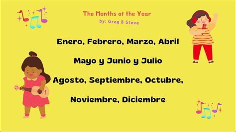 The Months Of The Yearspanish Children Songs Youtube