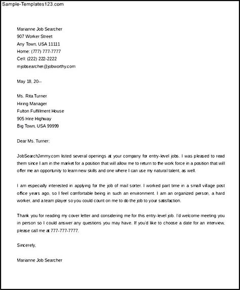 Entry level short cover letter sample. Entry Level IT Job Cover Letter Free Word Template ...