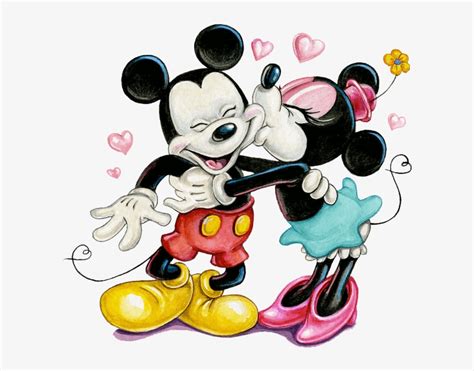 Disney Mickey Mouse And Minnie Mouse Kiss Mickey Minnie Love Cartoon