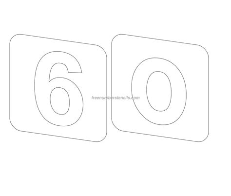 Free Square 60 Number Stencil