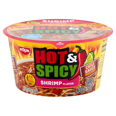 Nissin Bowl Noodles Hot And Spicy With Shrimp Ramen Noodle Soup 332 Oz