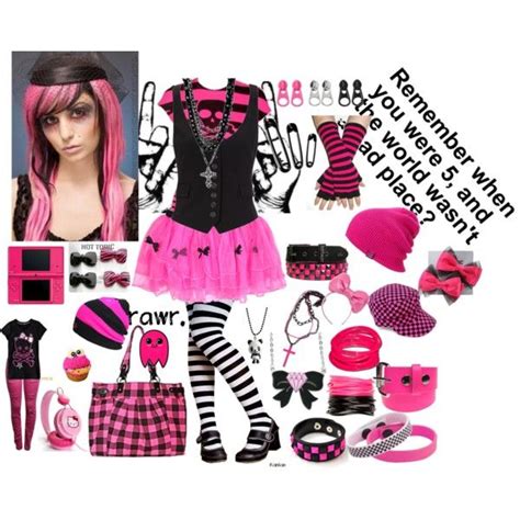 Cute Emoscene Outfit Polyvore Diy Inspiration Pinterest Scene Outfits Emo Style And