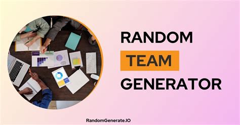 Random Team Generator Fair And Unbiased Group Formation Tool