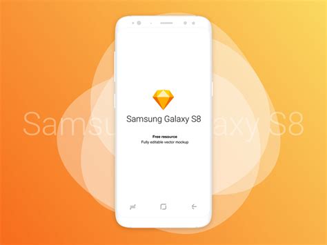 Samsung Galaxy S8 Mockup White Freebie Download Sketch Resource