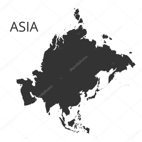 Vector Mapa De Asia Mapa De Asia Vector De Stock C Volina Images