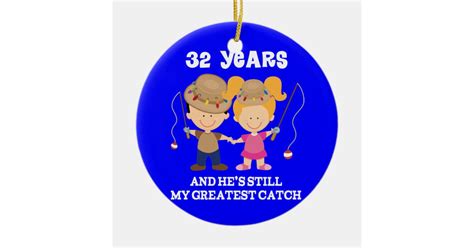 32nd Wedding Anniversary Funny T For Her Ceramic Ornament