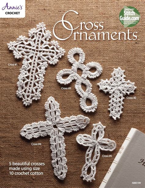 The yarn weight can be adjusted to change the bulk of the. Cross Ornaments (eBook) | Crochet bookmark pattern ...