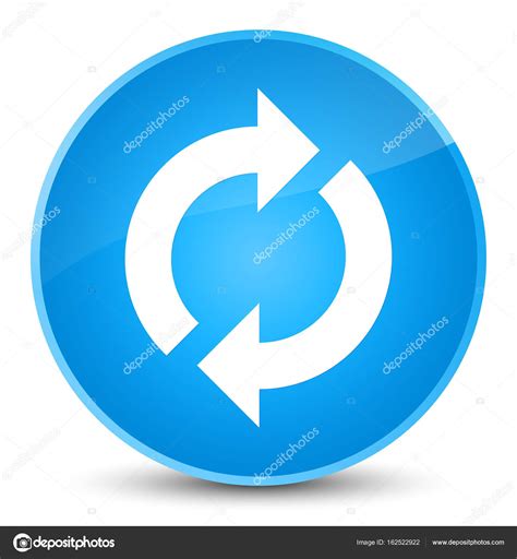 Update Icon Elegant Cyan Blue Round Button Stock Photo By ©frdesign