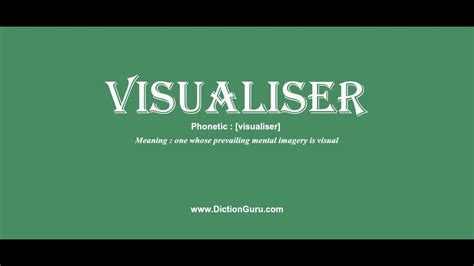 Visualiser Pronounce Visualiser With Meaning Phonetic Synonyms And