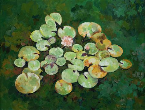 Lotus Pond Serenity Series Iii Painting By Ruth Hayes