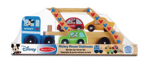 Melissa And Doug Disney Mickey Mouse Clubhouse Wooden Car Carrier Set