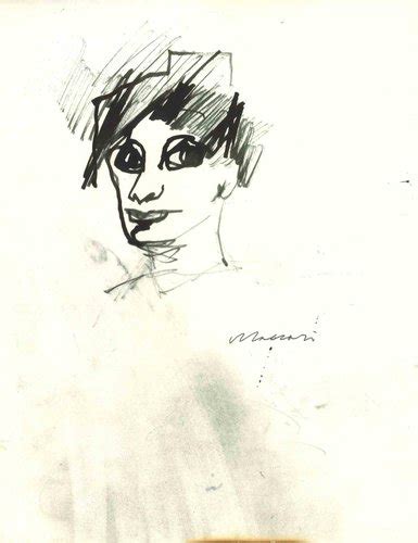 Mino Maccari The Portrait Ink Drawing 1975 In Vendita Su Pamono