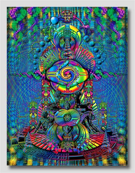 Tapestry Mayan Poster By Luminokaya Psy Etsy