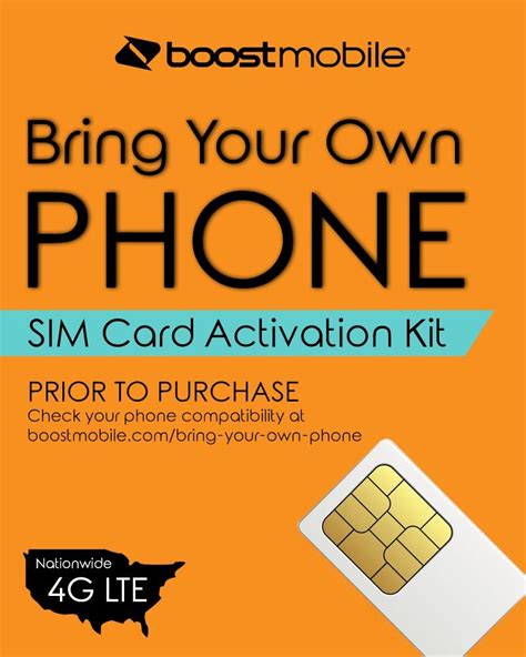 Boost Mobile Bring Your Own Device Sim Card Activation Kit Ebay