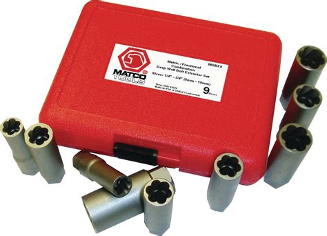 9 Pc Deep Well Bolt Extractor From Matco Tools Vehicle Service Pros