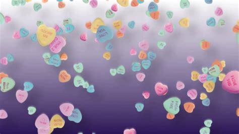 1 Hour Screensaver Valentines Day Falling Candy Hearts