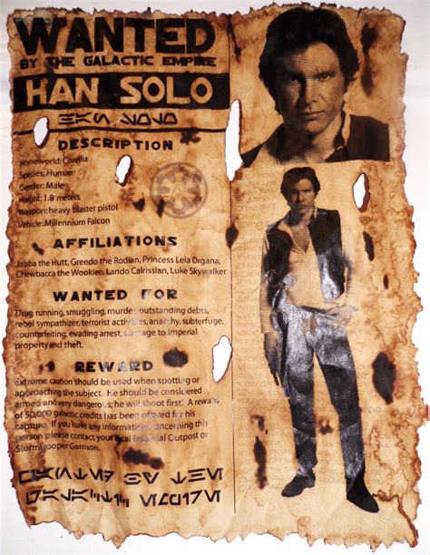 All 4 Star Wars Wanted Posters 8x11 On Storenvy