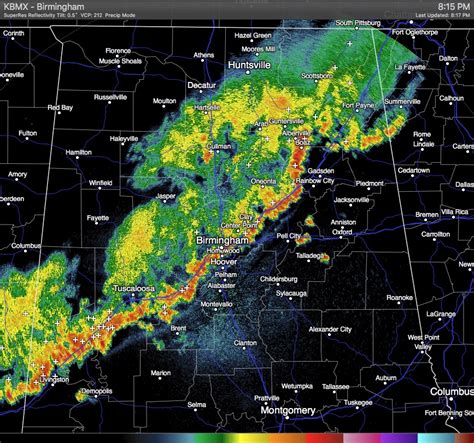 Radar Check At 820 Pm Storms Pushing Through Central Alabama The