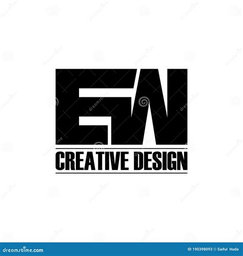 Letter Ew Monogram Logo Icon Design Vector Stock Vector Illustration