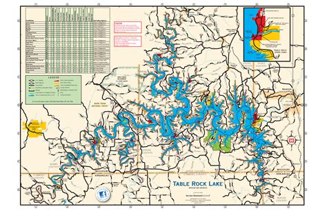 Table Rock Lake Map Map Of The World