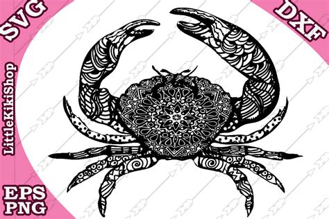 Download Zentangle Crab Svg, MANDALA CRAB SVG, Zentangle Animal Svg By LittleKikiShop | TheHungryJPEG.com