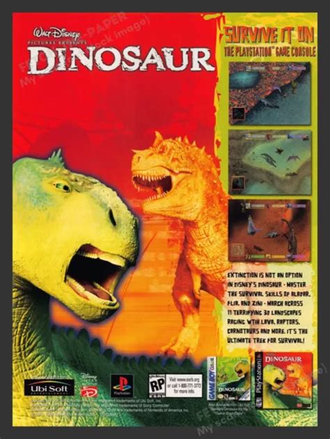 Walt Disney Dinosaur S Video Game Print Advertisement