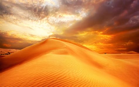 Sunrise Sand Landscape Clouds Nature Desert Sky Dune Wallpaper