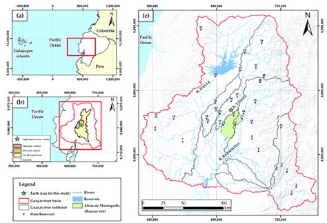 Study Area Location Ab Los Ríos Province And Main Cantons Within