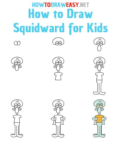 Easy Drawing Of Squidward Squidward Spongebob Draw Step Easy The Best