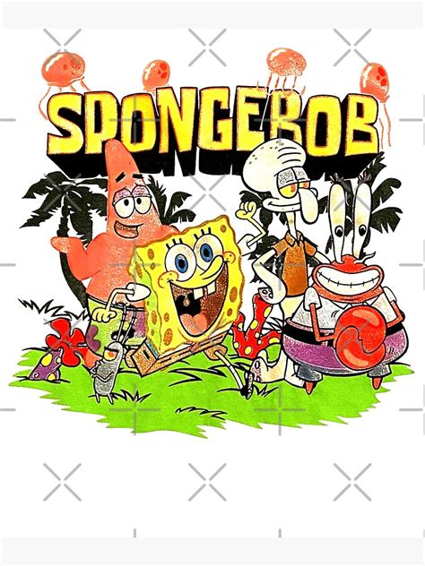 Spongebob Patrick Star Squidward Tentacles Mr Krabs Poster For Sale