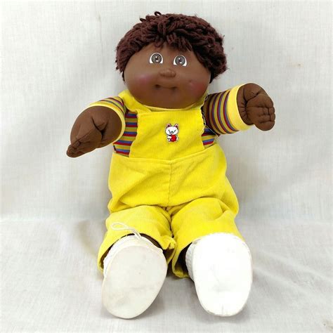 Vintage Cabbage Patch Boy African American Black Doll 1978 1982 Brown