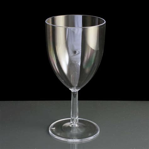 644 Reusable 200ml Clear Polystyrene Plastic Wine Glasses