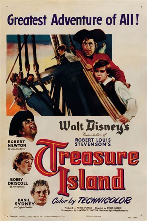 Treasure Island 1937 Bobby Driscoll Vintage Movie Poster Reprint 18x12