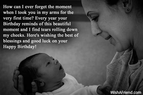 Write a sweet personalized message or a touching quote to show him how much mom and happy birthday son. 1st Birthday Wishes Quotes. QuotesGram