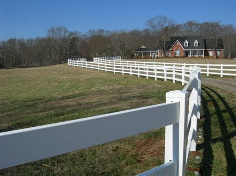 White Vinyl Ranch Rail Fencing Cobb County Apex Fence Company