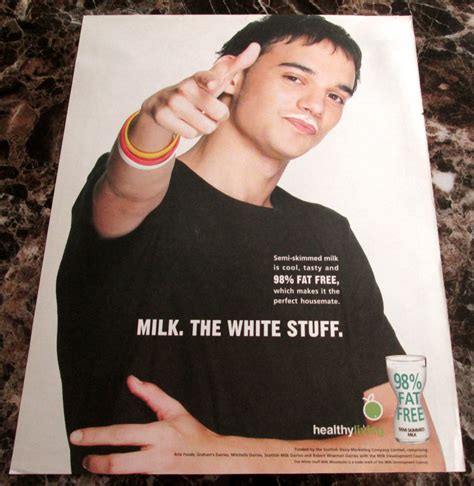 Milk The White Stuff Scottish Milk Mustache Newspaper Magazine Ad 2005