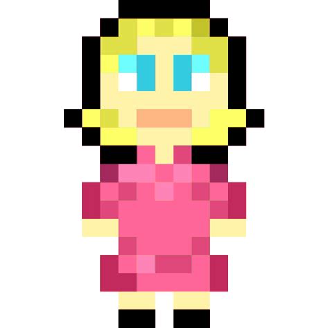 Cute Pixel Art Girl Free Transparent Png Download Pngkey