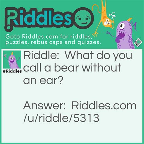 Ears And Bears Riddle And Answer