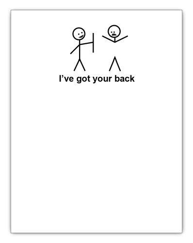 Ive Got Your Back Funny Stationery T Notepad 425 X 55 50 Sheet
