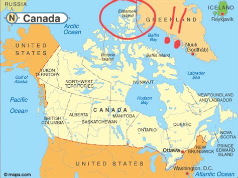 Map Of Canada Ellesmere Island Maps Of The World