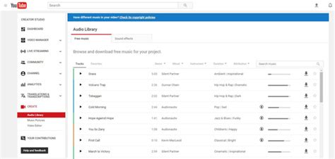 Open youtube's audio library by clicking here or opening your creator studio, clicking. YouTube Audio Library - Free Download Music from YouTube ...