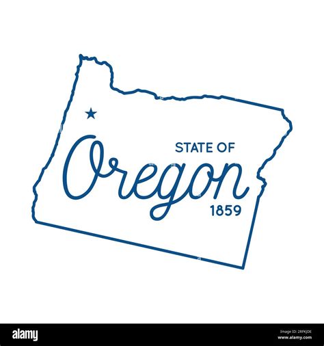 State Of Oregon Map Oregon Map Design Template Vector And