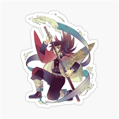 Demon Slayer Giyu Stickers Redbubble