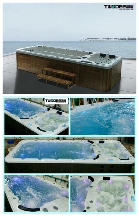 Outdoor Acrylic 58 Meter Fiberglass Massage Swimming Pool China Swim Spa And Outdoor Spa
