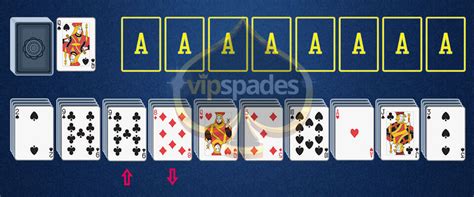 You have to move all of the cards from the table up into the four stacks at the top of the game board, starting with an ace and in suite. One Player Card Games | VIP Spades