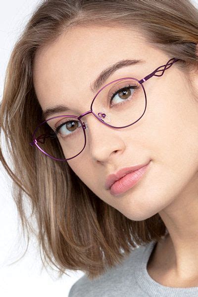 Helix Oval Purple Glasses For Women Eyebuydirect Eyeglasses Cute Glasses Frames Round