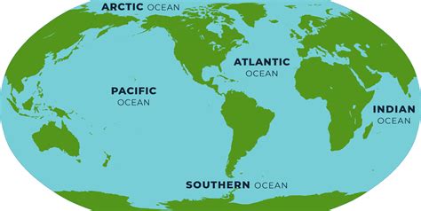 The 5 Oceans Of The World Map World Map