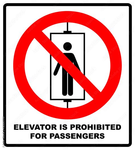 Vecteur Stock Do Not Use Elevator Sign Do Not Use Lift Prohibition
